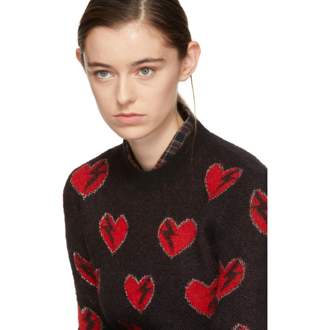 saint laurent heart cardigan