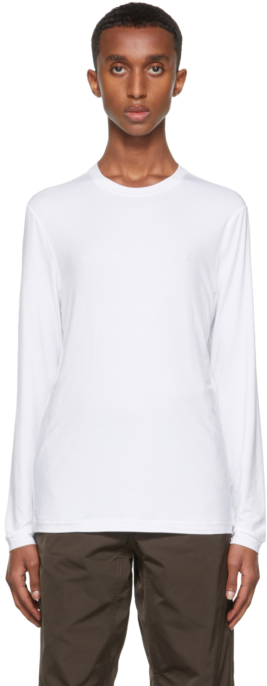 Giorgio Armani White Stretch Bamboo 