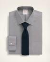 Brooks Brothers Men's Stretch Madison Relaxed-Fit Dress Shirt, Non-Iron Pinpoint Ainsley Collar | Grey