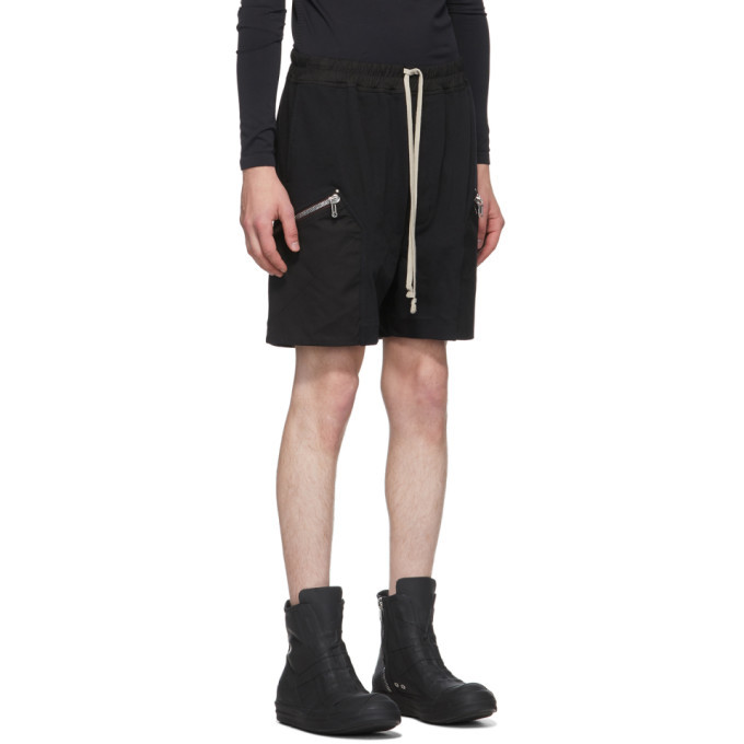 Rick Owens Black Running Shorts Rick Owens 人気メーカー・ブランド Rick SHORTS RUNNING Owens ショートパンツ