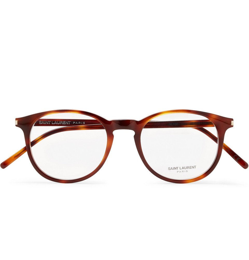 Saint Laurent - Round-Frame Tortoiseshell Acetate Optical Glasses - Men ...