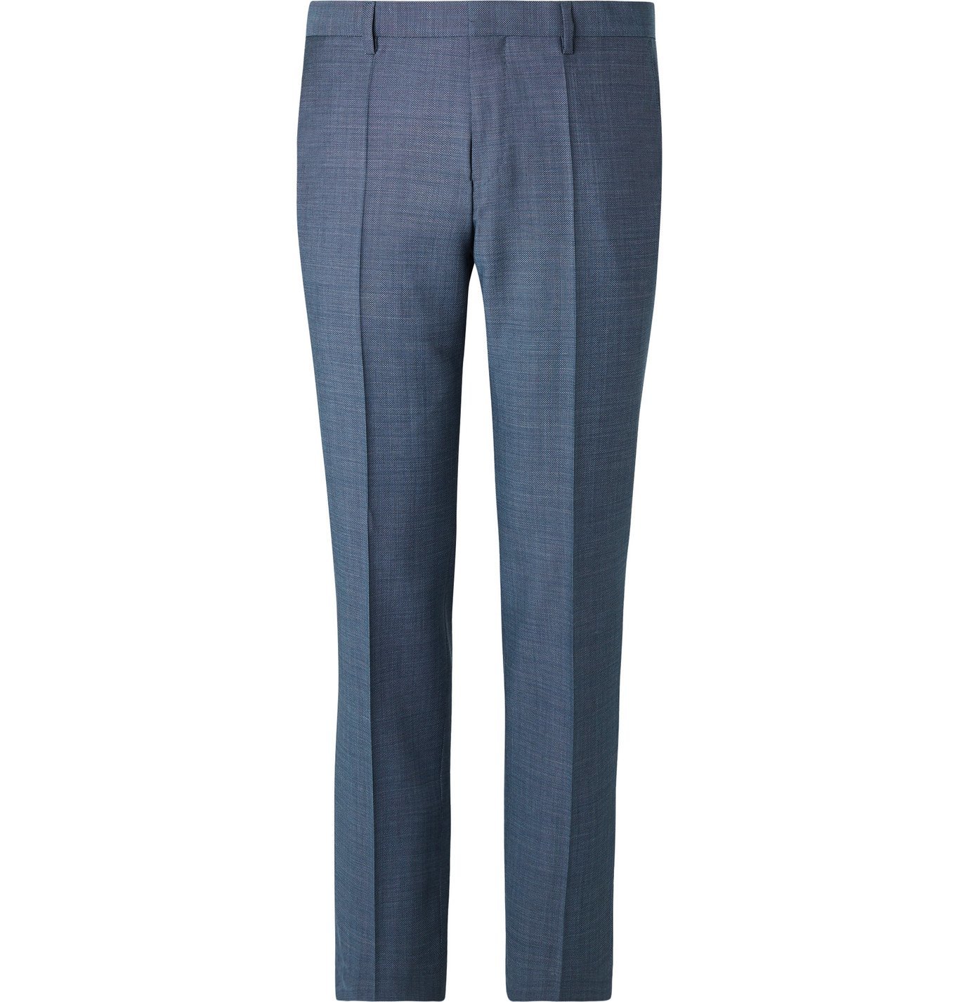 Hugo Boss - Genius Birdseye Virgin Wool Suit Trousers - Blue Hugo Boss