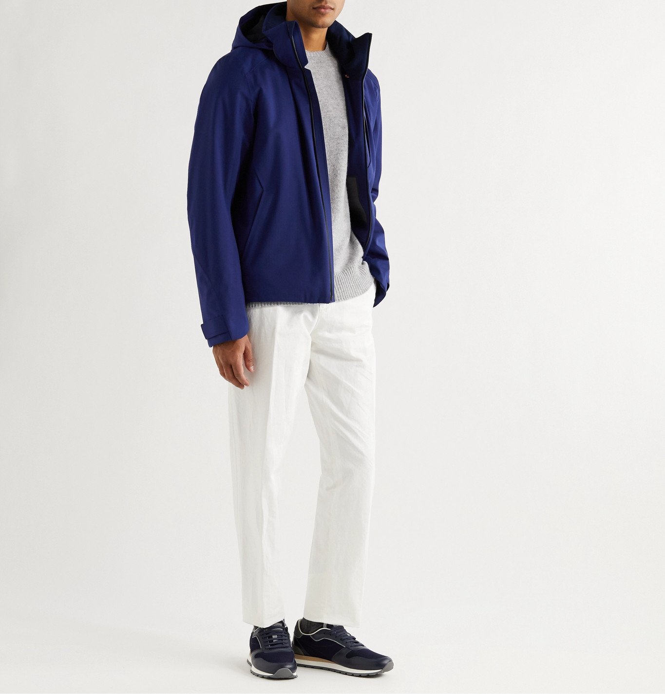 Sease - Armada Wool and Nylon-Blend Hooded Jacket - Blue Sease