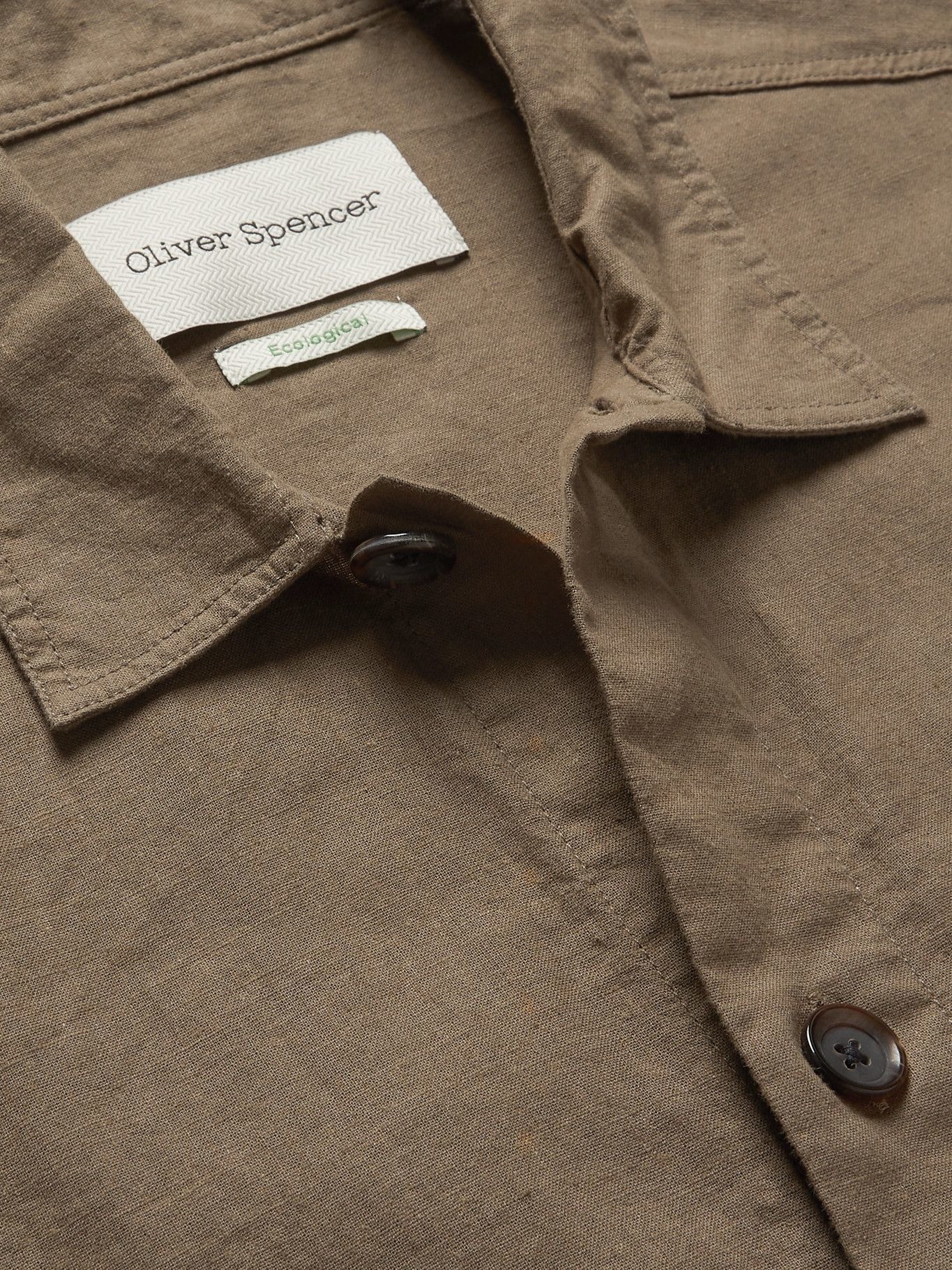 OLIVER SPENCER - Hockney Linen and Cotton-Blend Shirt Jacket - Green