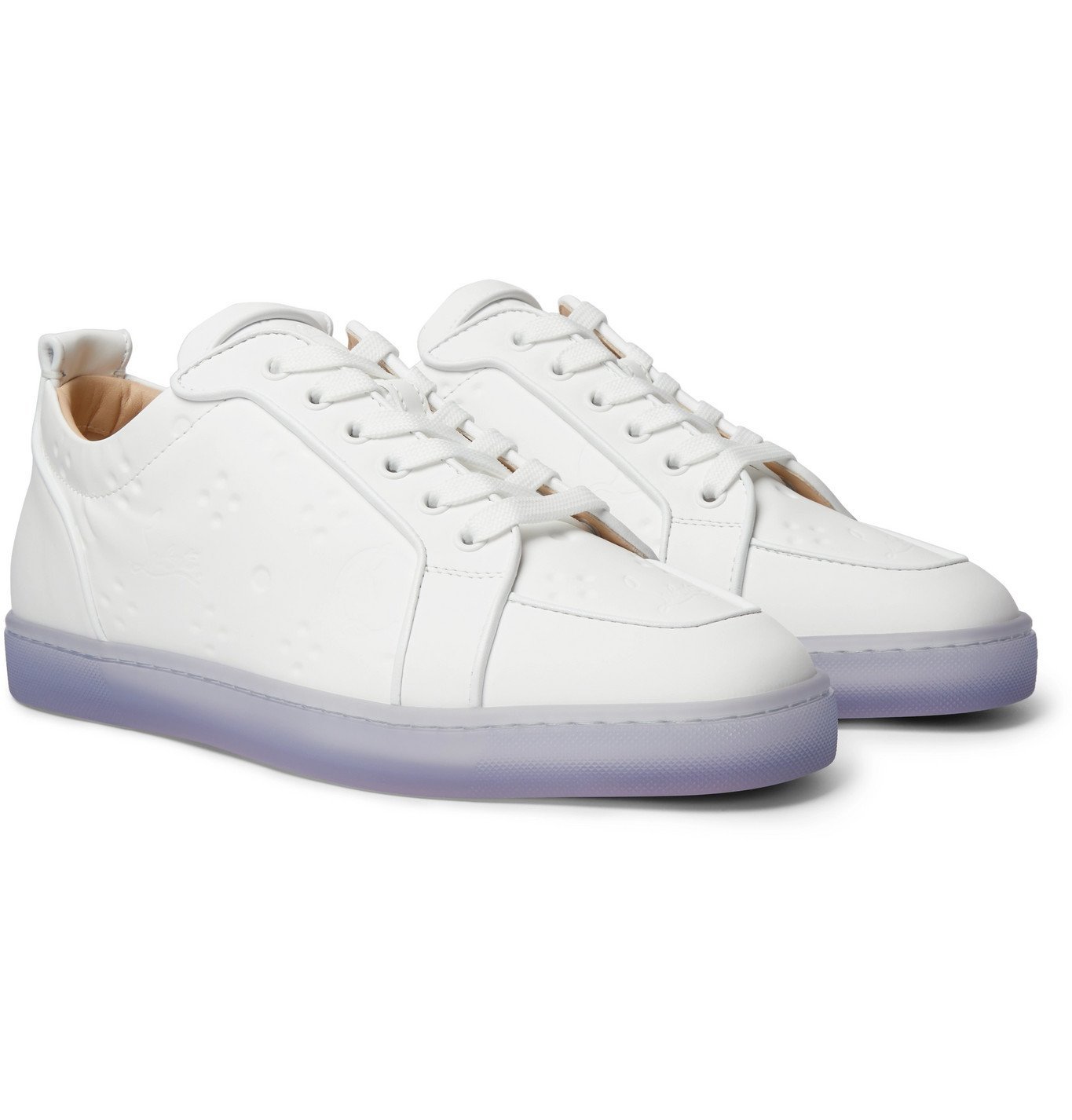 Tæmme appel Ond Christian Louboutin - Rantulow Orlato Debossed Leather Sneakers - White  Christian Louboutin