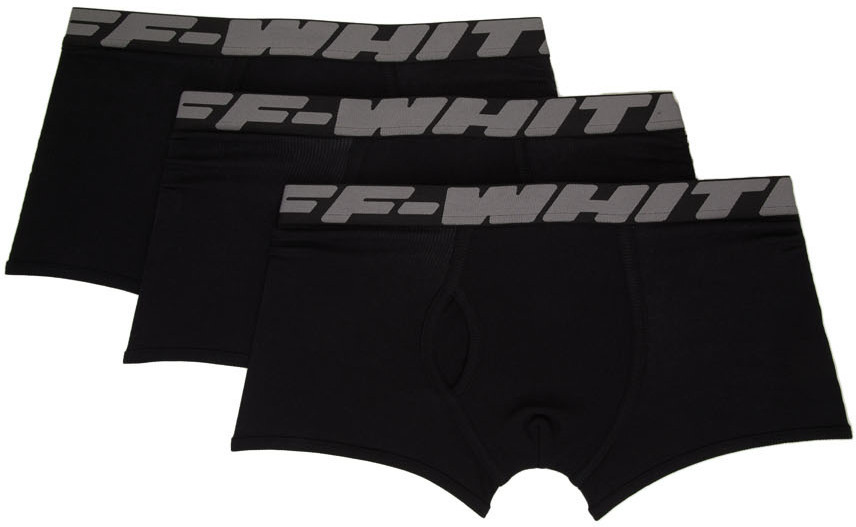 Photo: Off-White Three-Pack Black Industrial Boxers