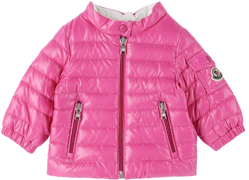 Photo: Moncler Enfant Baby Pink Paulas Down Jacket