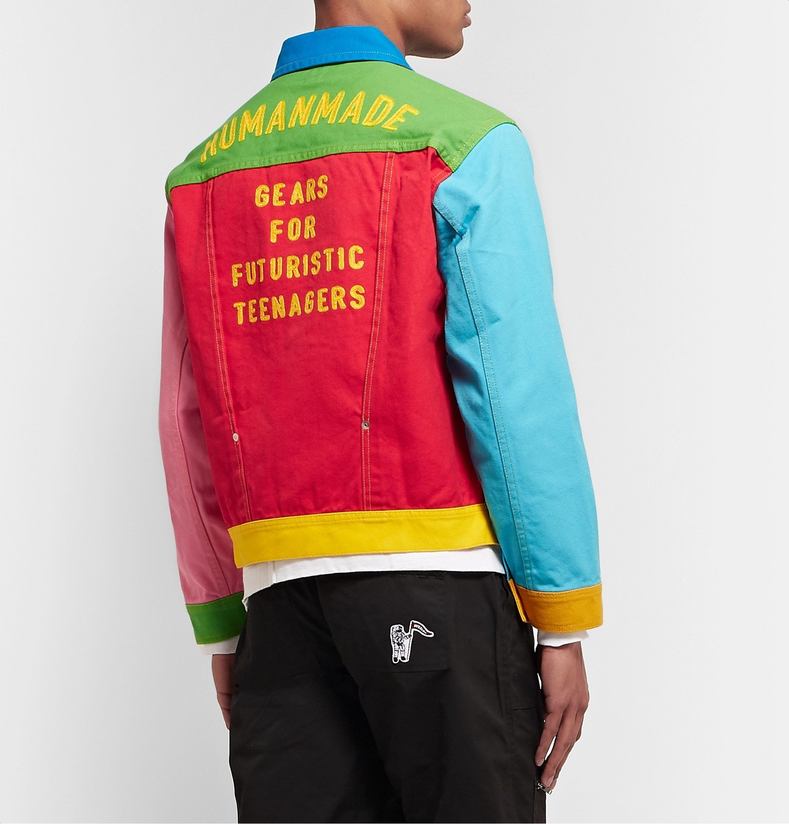 Human Made - Embroidered Patchwork Denim Trucker Jacket - Multi