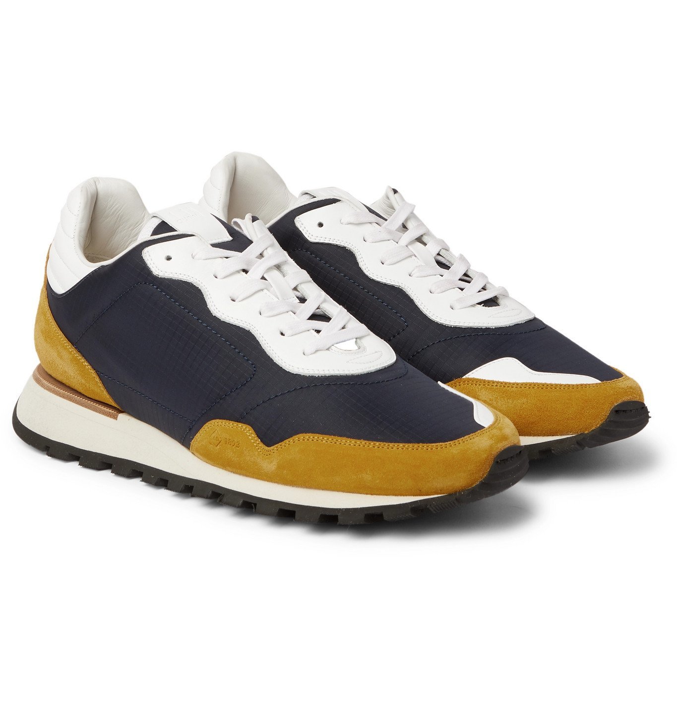 Dunhill - Axis Ripstop, Suede and Leather Sneakers - Blue Dunhill