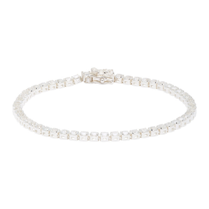 Hatton Labs Silver and White Tennis Bracelet Hatton Labs