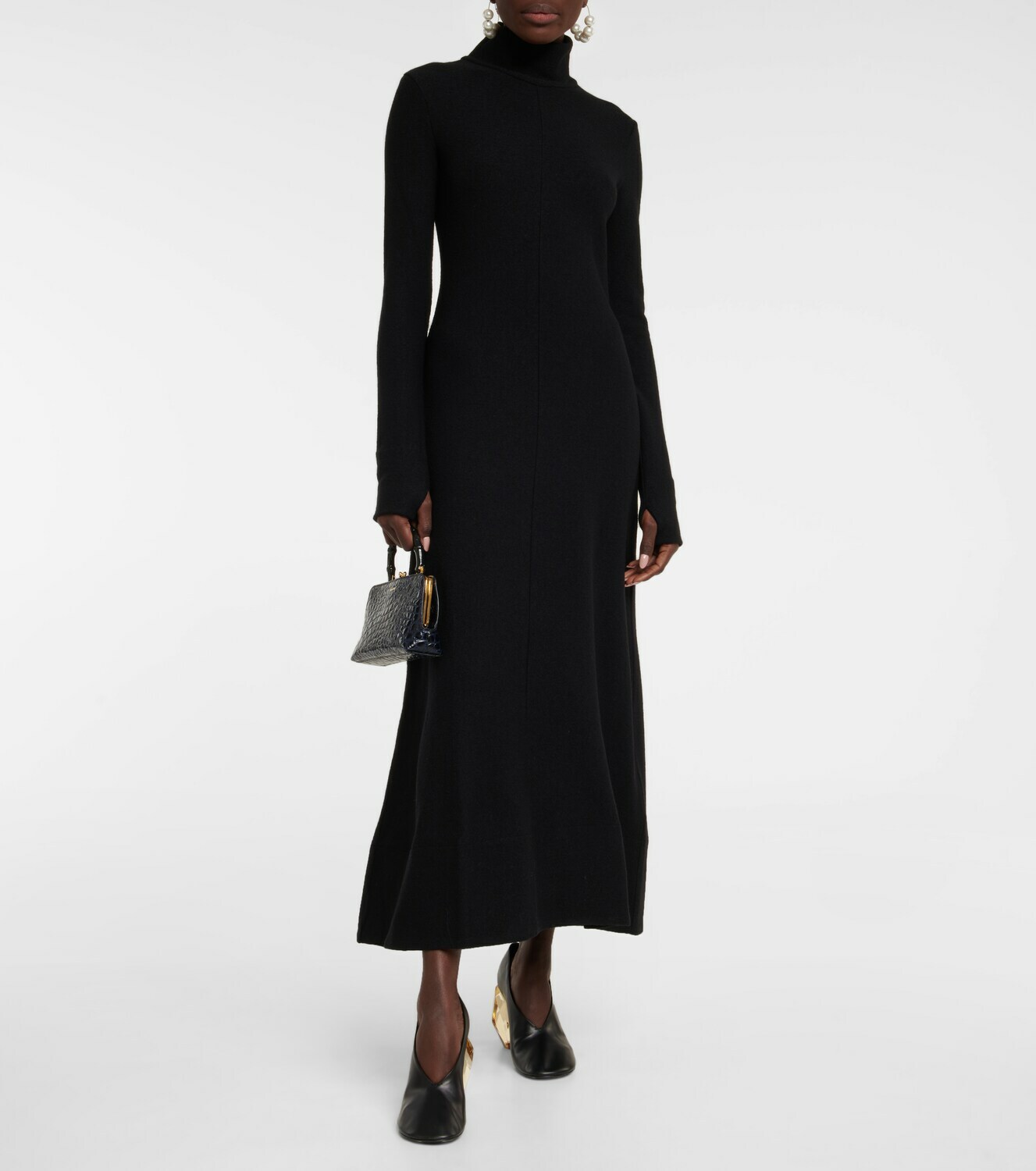 Jil Sander - Wool and silk-blend midi dress Jil Sander