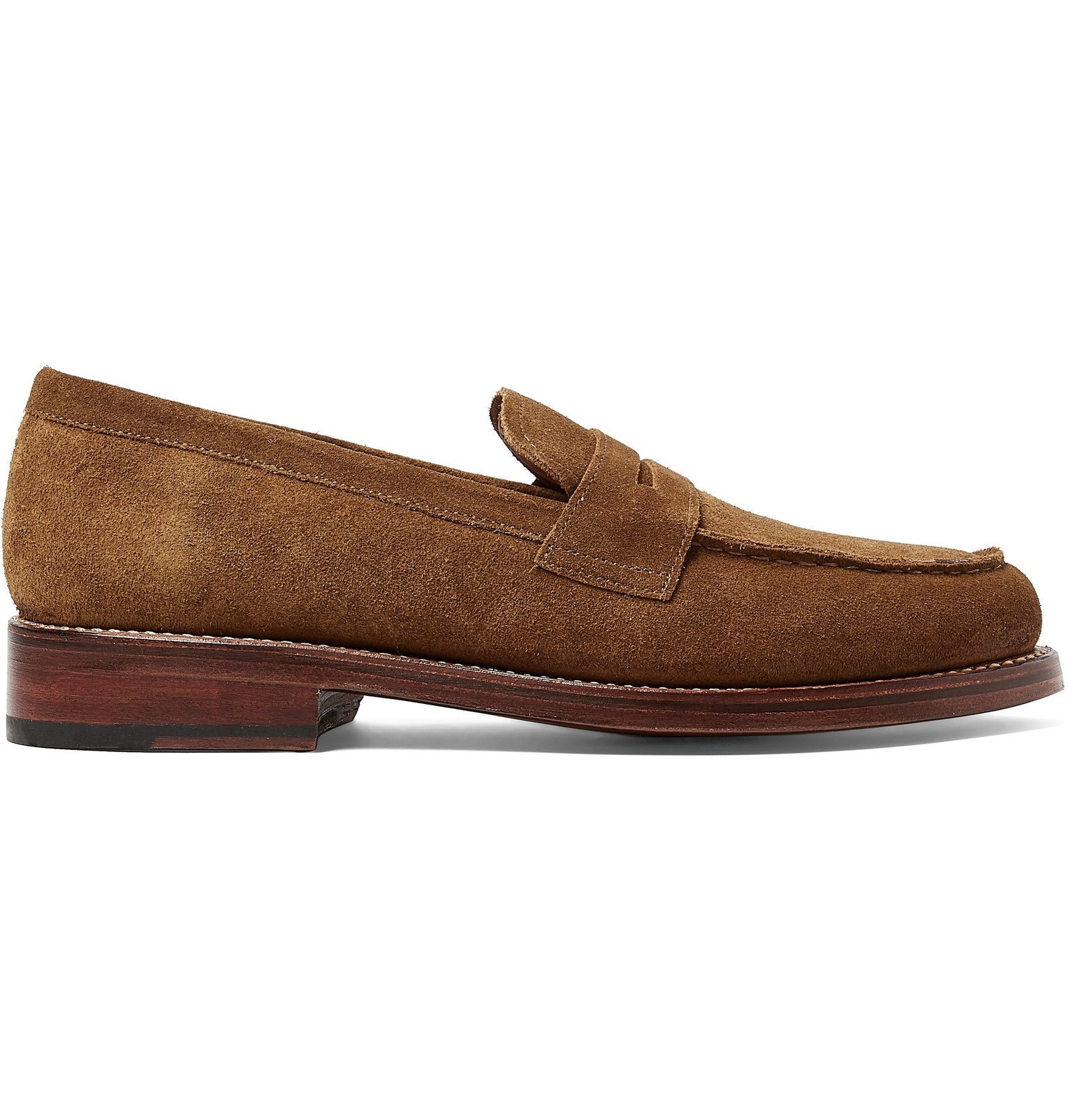 Peter Brushed-Suede Penny Loafers 