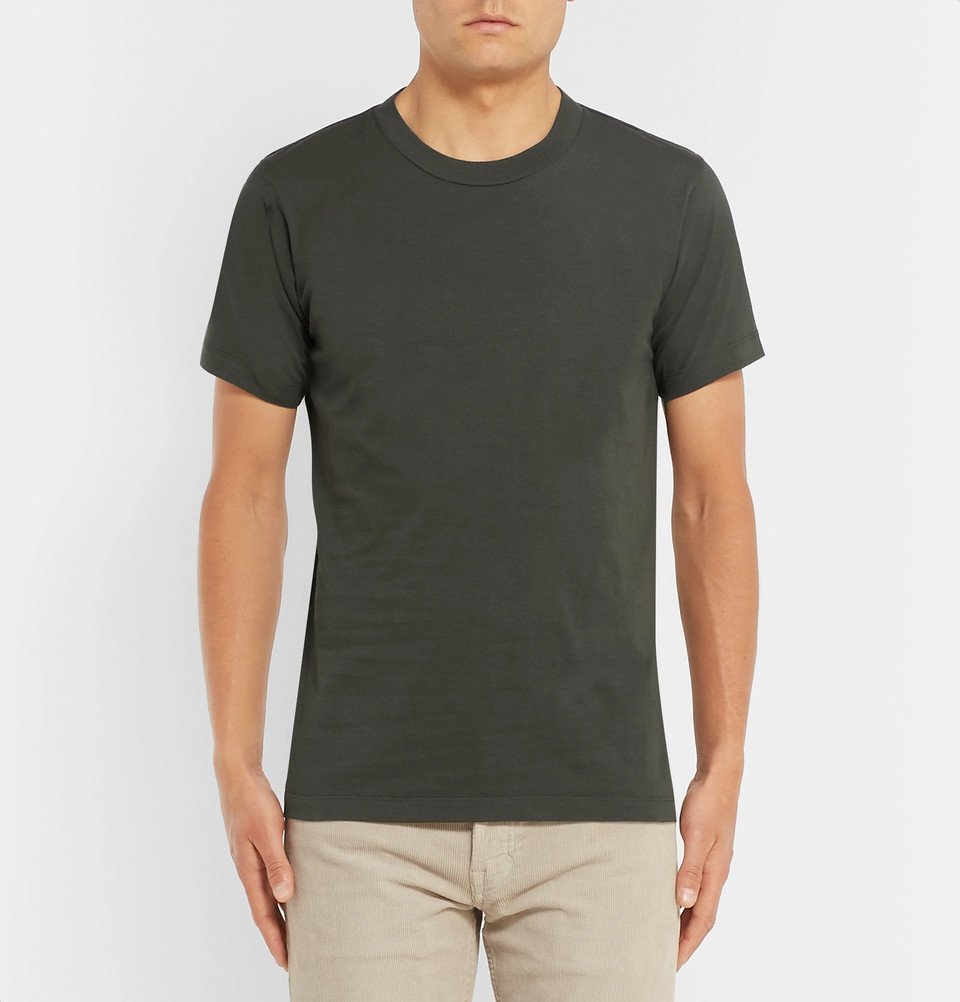 TOM FORD - Slim-Fit Cotton-Jersey T-Shirt - Men - Army green TOM FORD