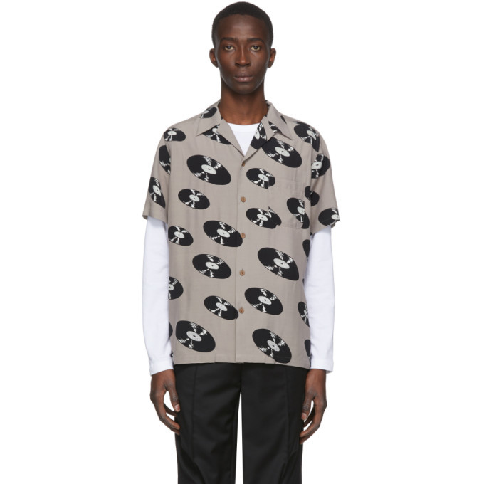 Wacko Maria Grey Records Hawaiian Shirt 