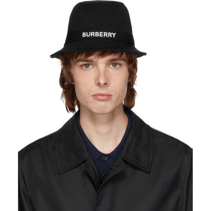 Burberry Black Jersey Bucket Hat Burberry