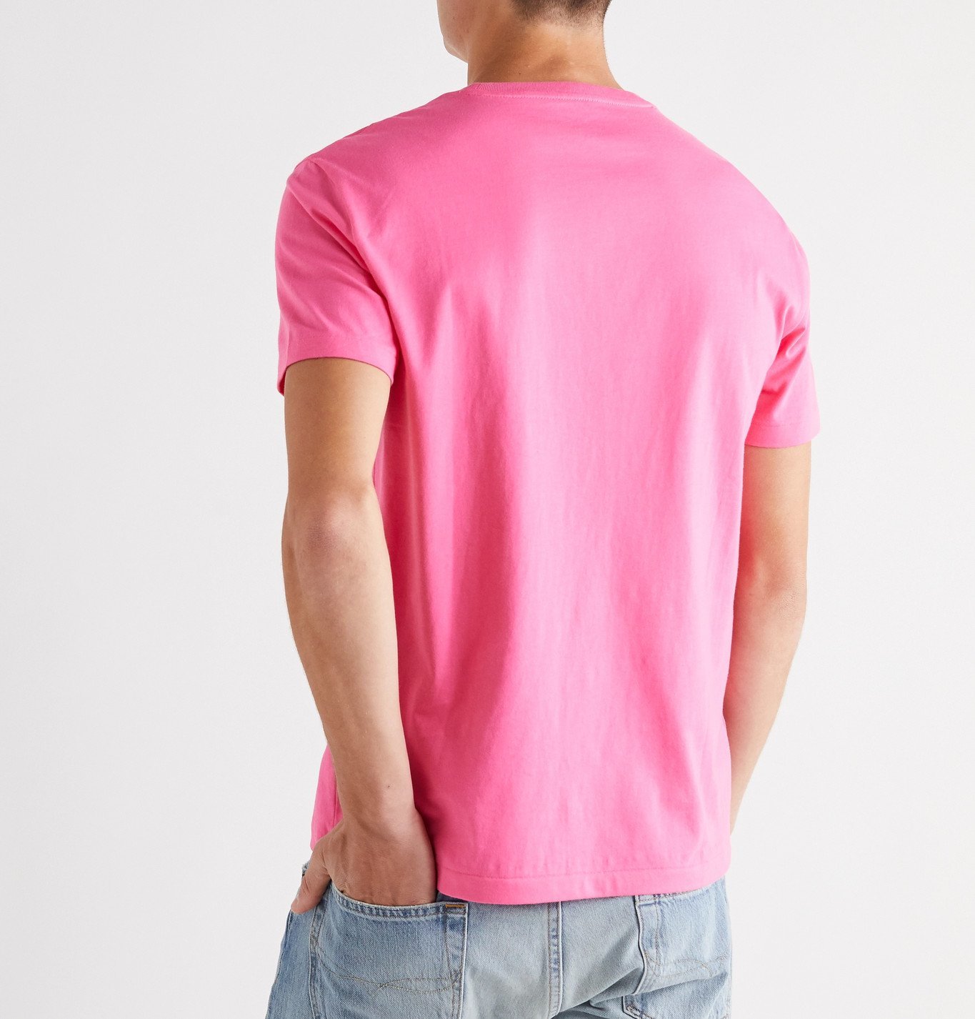 Polo Ralph Lauren - Slim-Fit Cotton-Jersey T-Shirt - Pink Polo Ralph Lauren