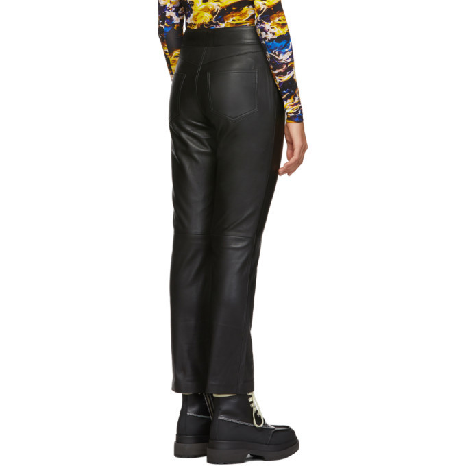 Stand Studio Black Lambskin Avery Pants 