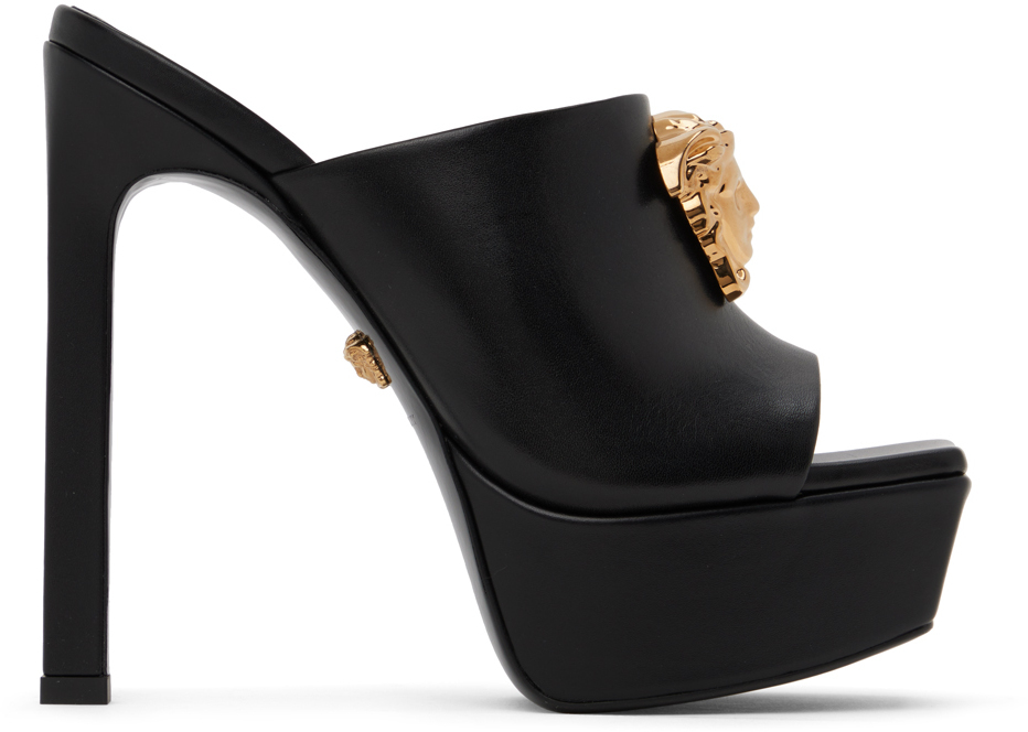Versace Black 'La Medusa' Sandals Versace