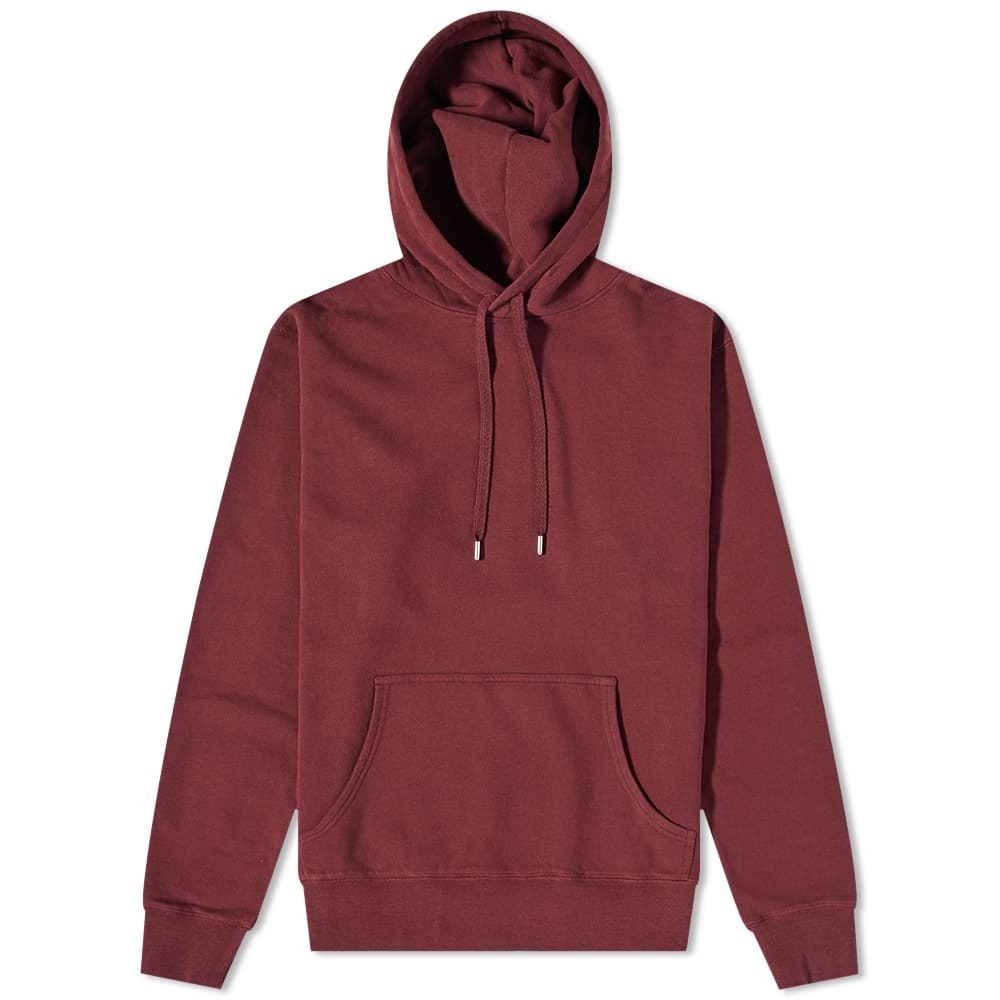 Sunspel Men's Loopback Overhead Hoody in Vino Sunspel