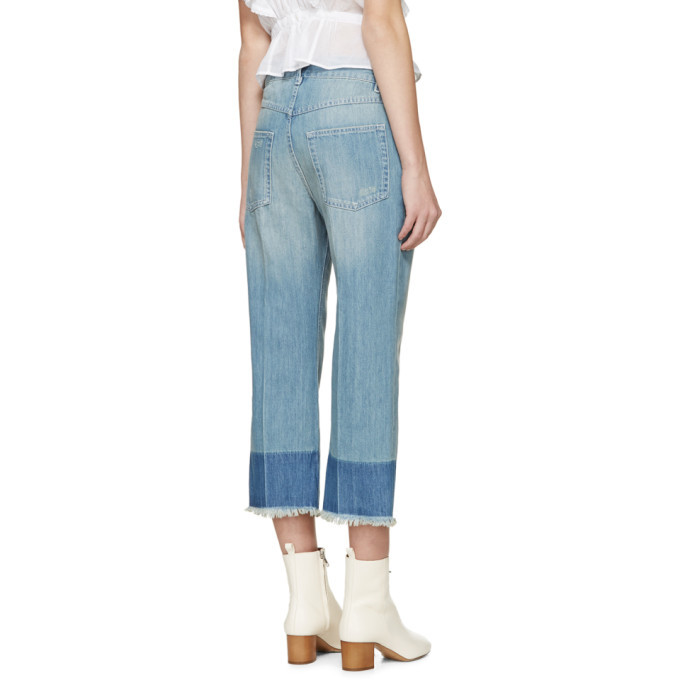 Isabel Marant Etoile Blue Cropped Pryam Jeans