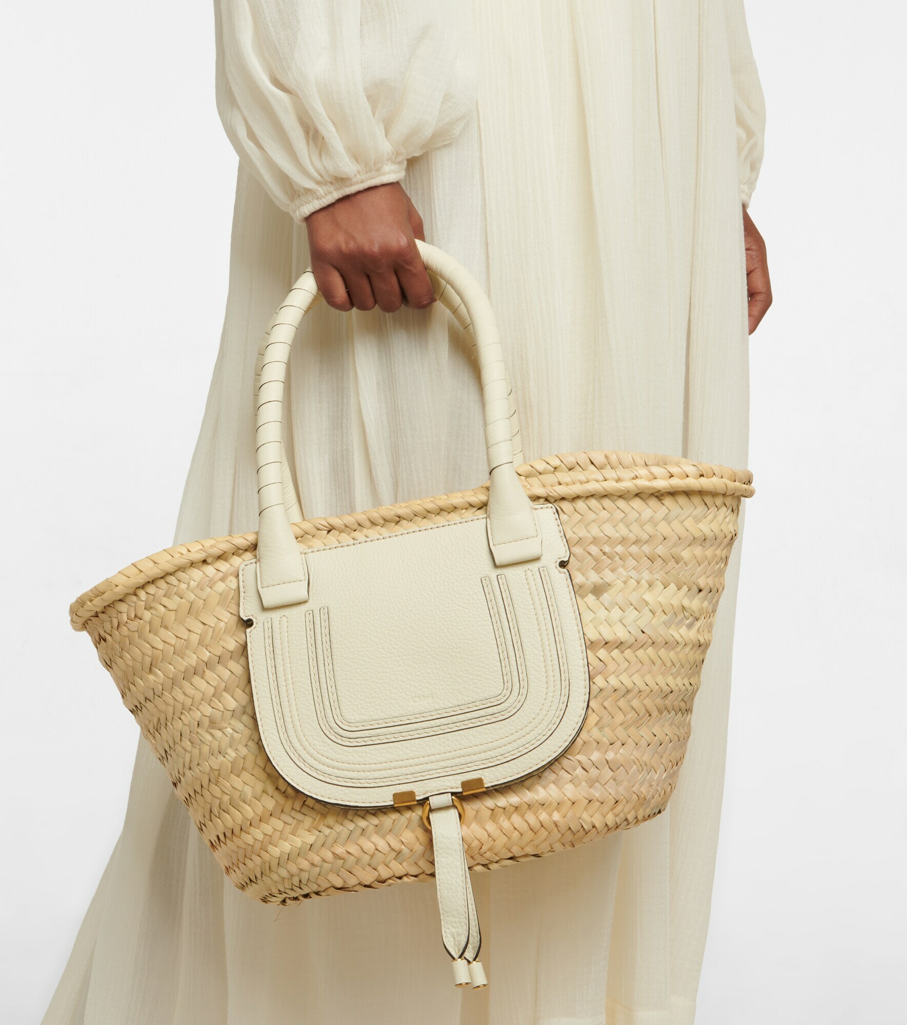 Chloe - Marcie Medium raffia tote Chloe