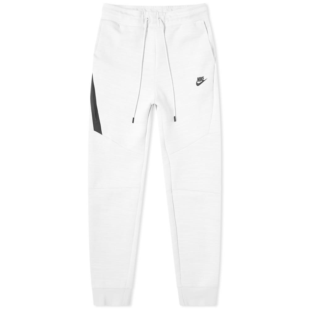 nike tech fleece joggers grey and white