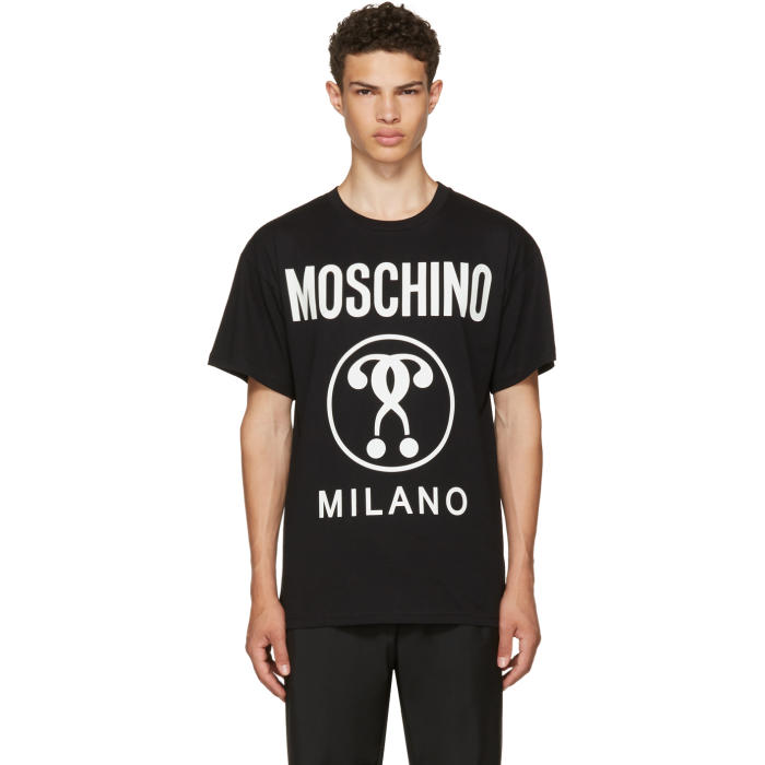 Moschino Black Glow-in-the-dark Logo T-shirt Moschino