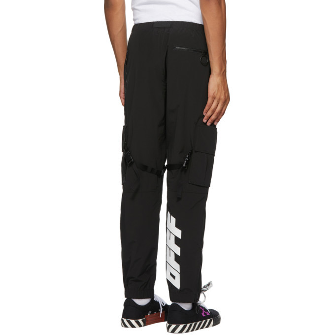 off white nylon cargo pants