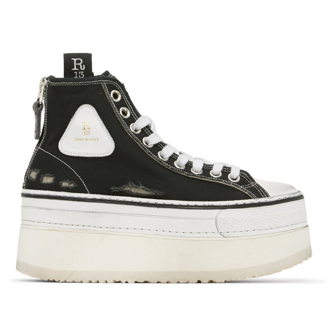 Download R13 Off-White Platform High-Top Sneakers R13