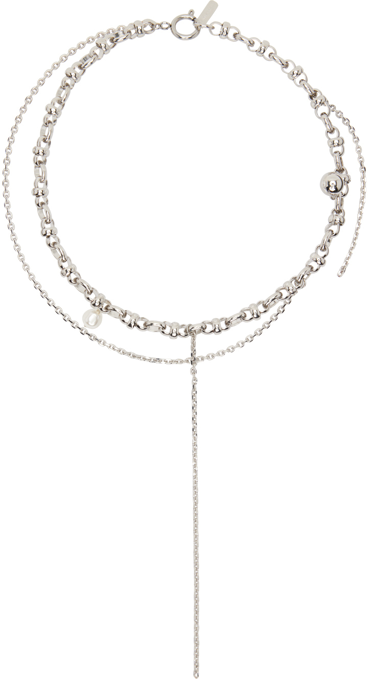 Justine Clenquet Silver Winona Necklace Justine Clenquet