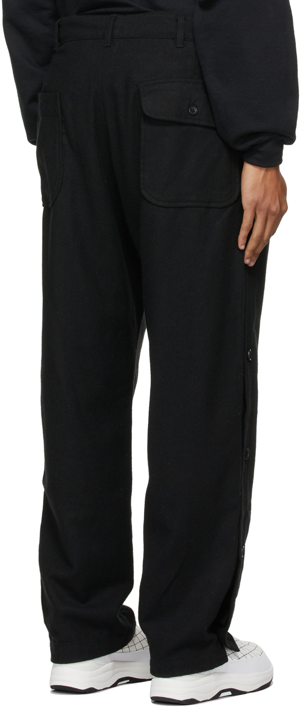 RANDT Black Wool Flannel Pants