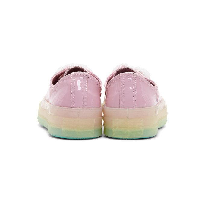 pink patent converse