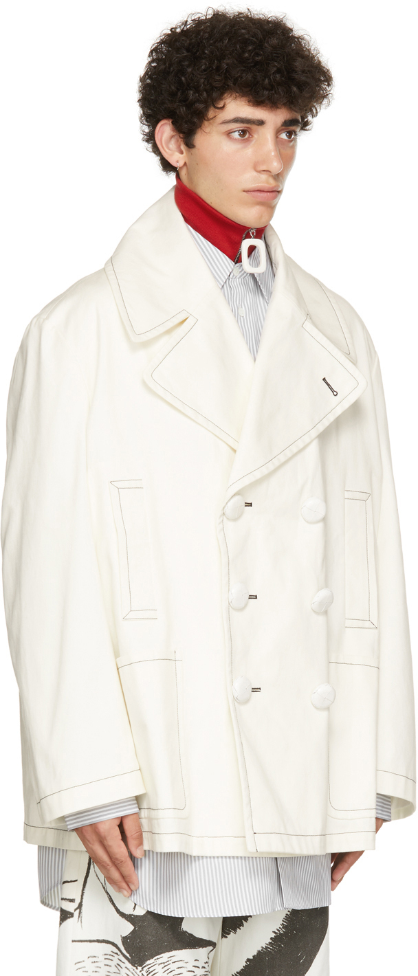 JW Anderson Off-White Tom of Finland Oversized Peacoat Jacket JW Anderson