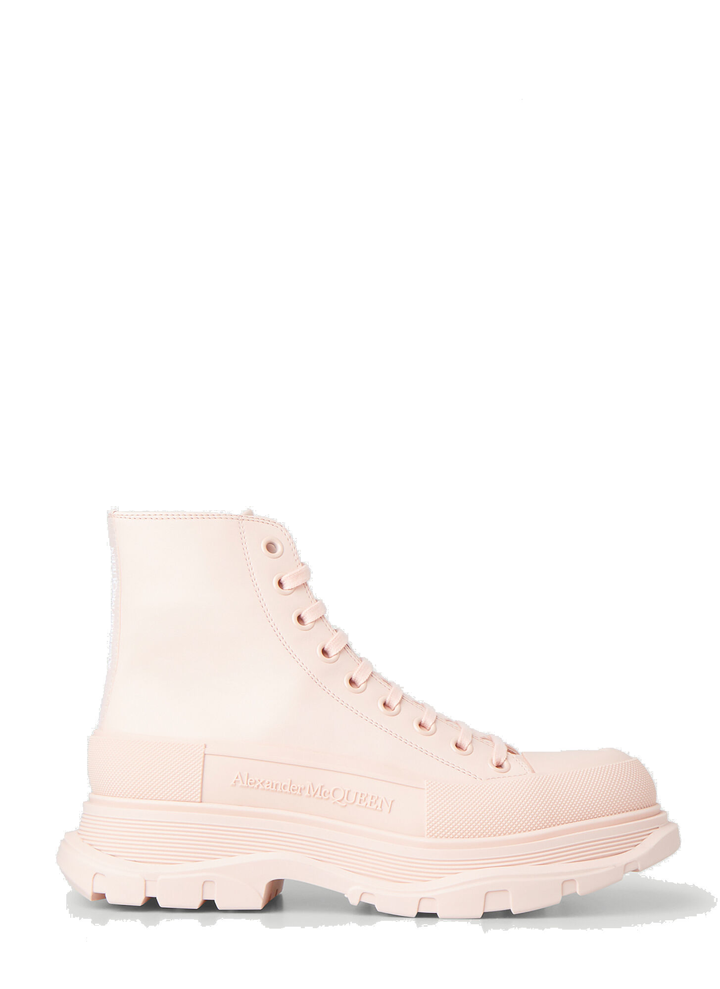 Tread Slick Ankle Boots in Pink Alexander McQueen
