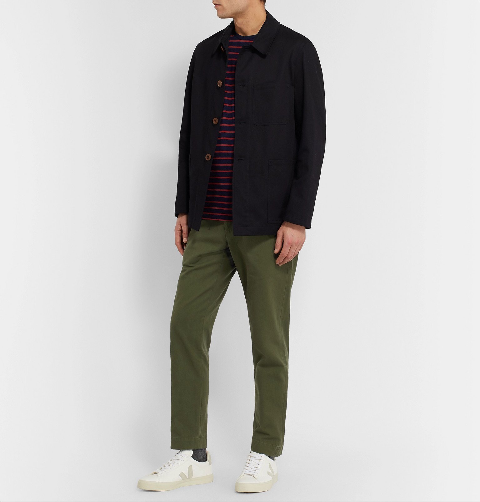 Bellerose - Slim-Fit Cotton-Twill Trousers - Green Bellerose