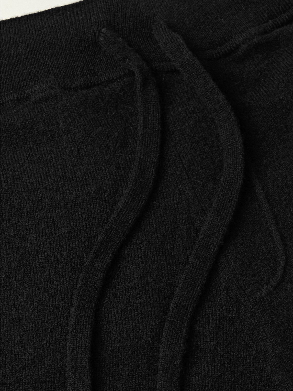 Allude - Tapered Virgin Wool and Cashmere-Blend Sweatpants - Black