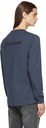1017 ALYX 9SM Navy Mirrored Logo Long Sleeve T-Shirt