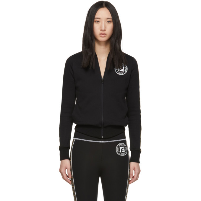Fendi Black Forever Fendi Ribbon Track Jacket Fendi
