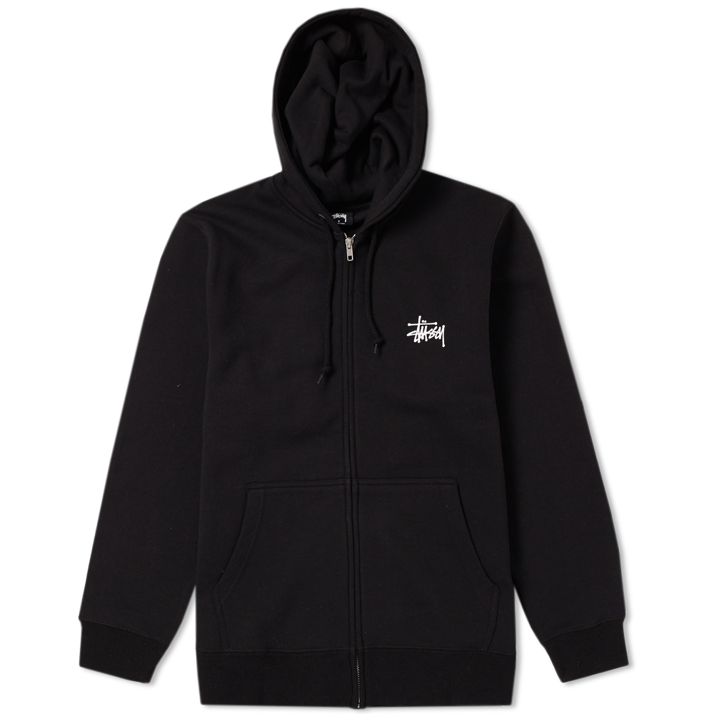 basic stüssy zip hood