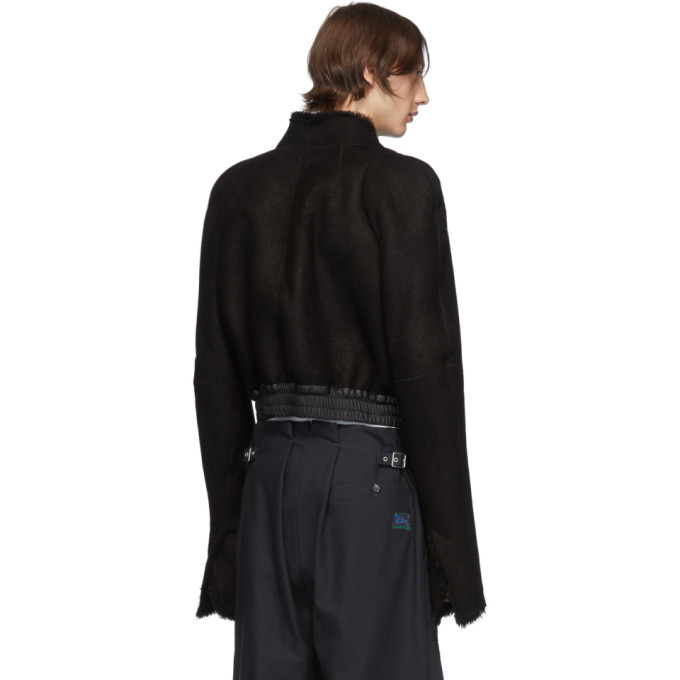 Rick Owens Black Shearling Zionic 
