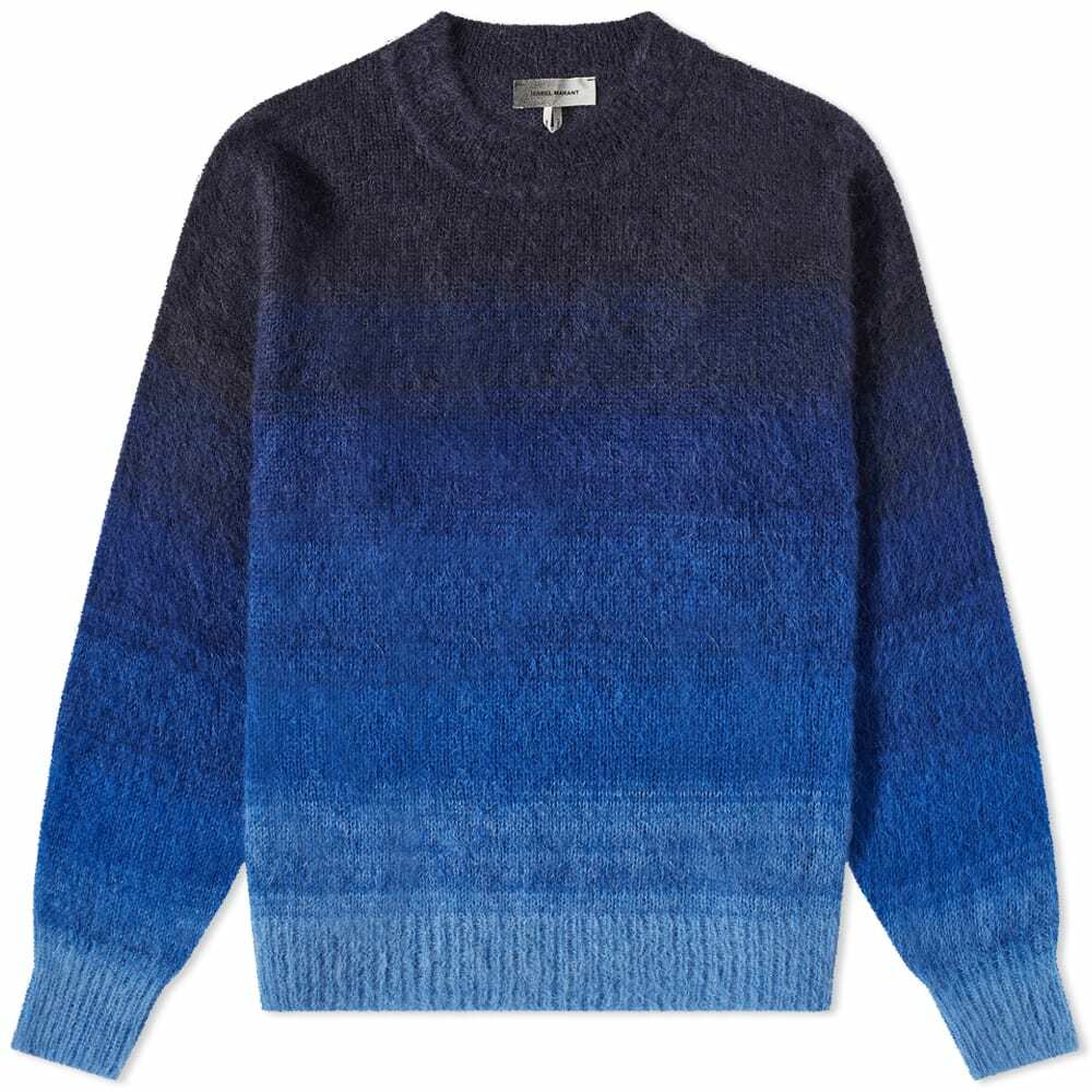 Photo: Isabel Marant Men's Drussellh Dip Dyed Crew Knit in Navy