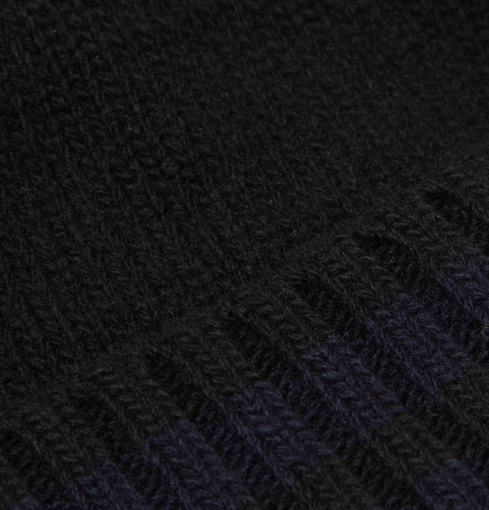 Oliver Spencer - Arbury Striped Wool Beanie - Black