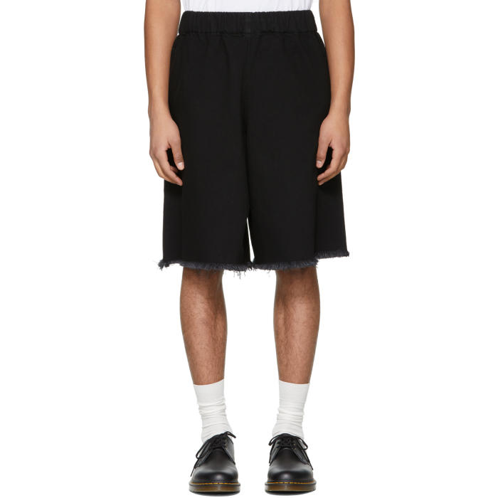 black tracksuit shorts