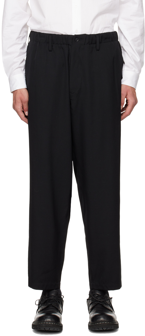 Yohji Yamamoto Black Double Stitch Trousers Yohji Yamamoto