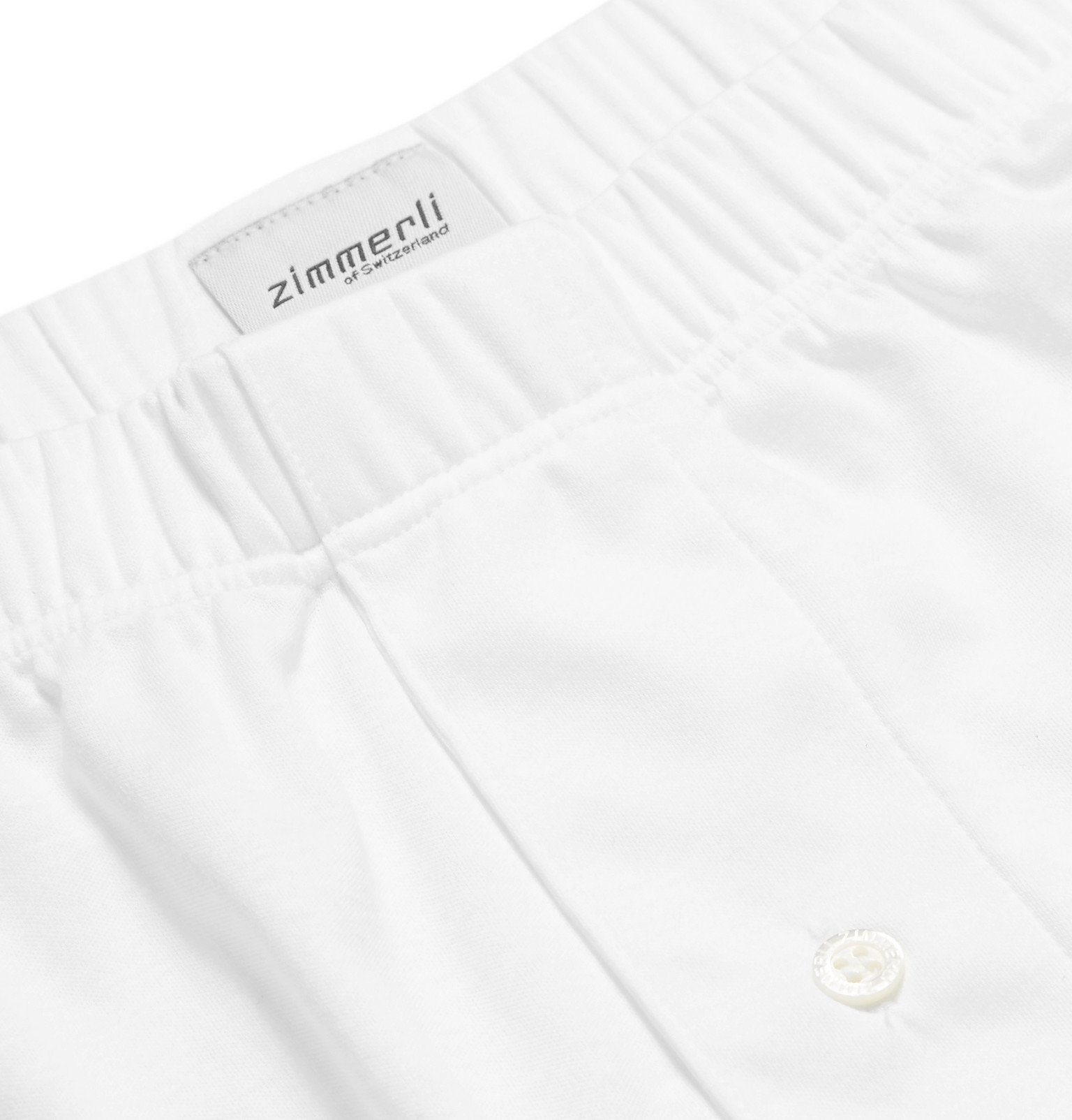 Zimmerli Sea Island Cotton Boxer Shorts White Zimmerli