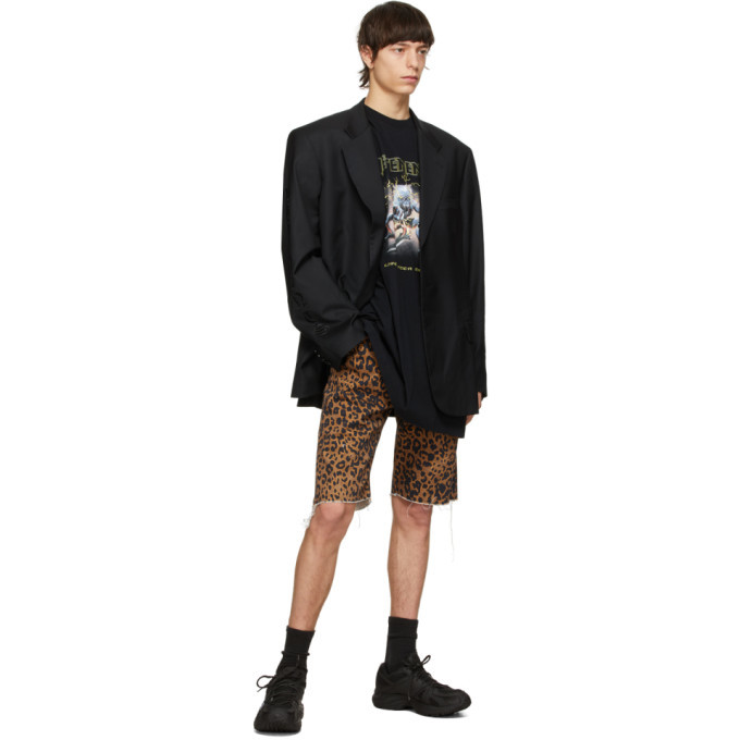 VETEMENTS Black Electric Logo Heavy Metal T-Shirt Vetements