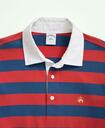 Brooks Brothers Men's Sueded Cotton Chest Stripe Rugby | Blue