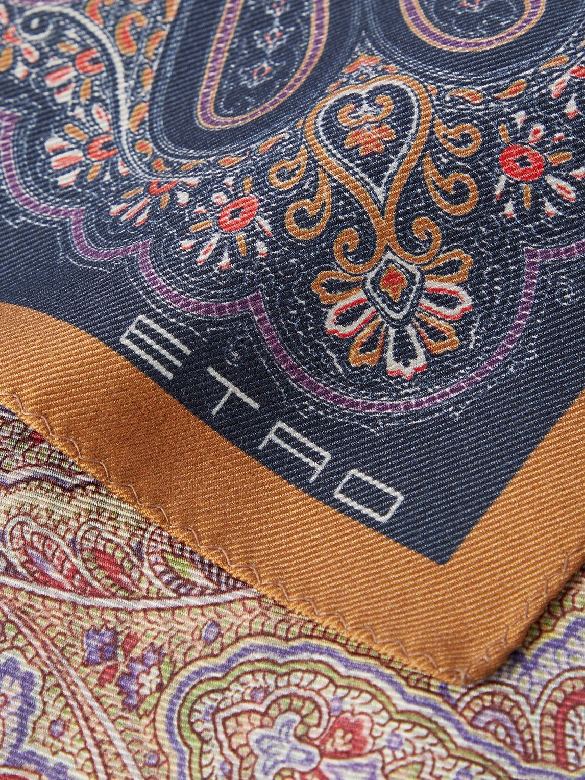 Etro Printed SilkTwill Pocket Square Etro