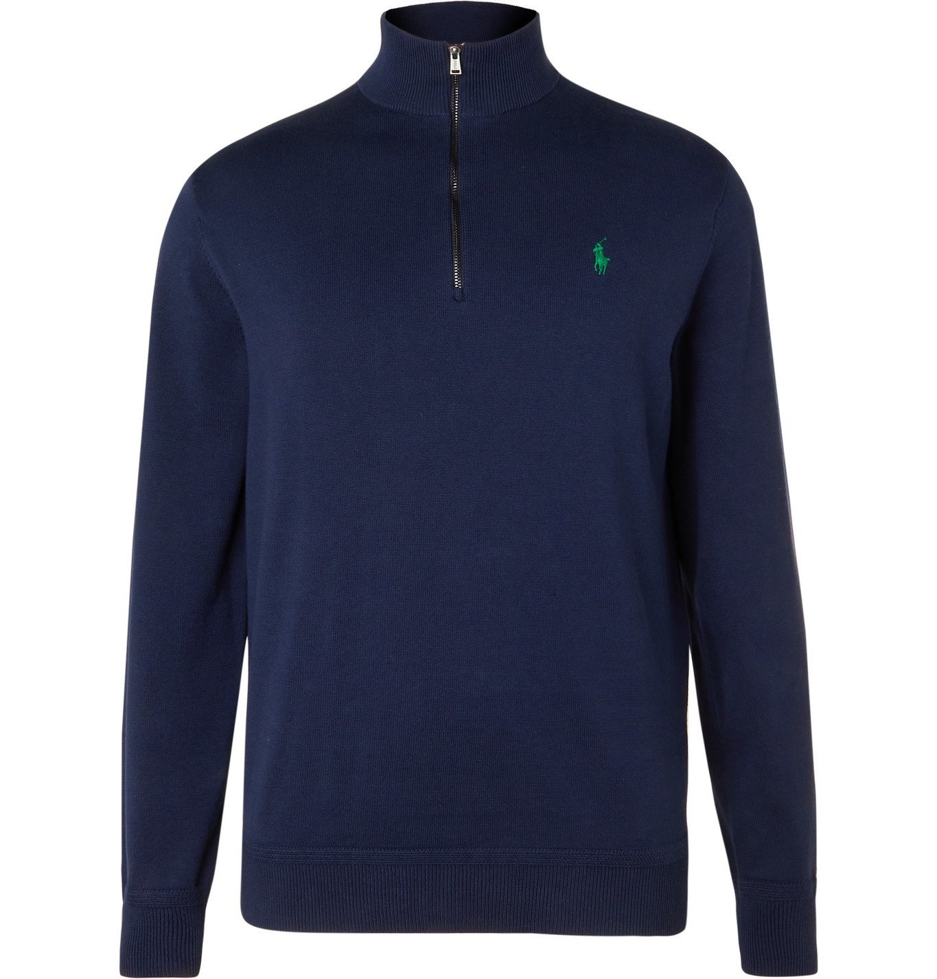 RLX Ralph Lauren - Logo-Embroidered Cotton Half-Zip Golf Sweater - Blue ...