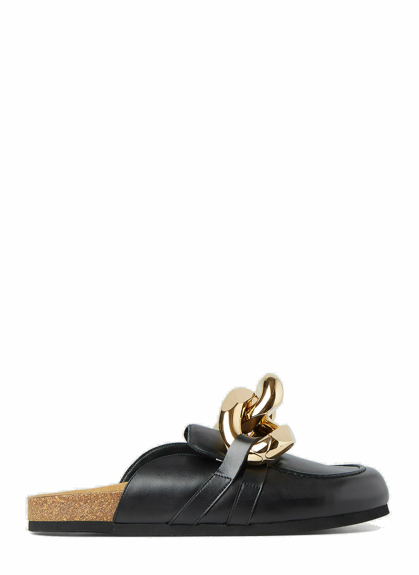Photo: Backless Chain Loafers in Black